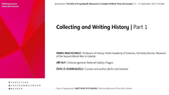 Collecting and Writing History | Part 1 | 14.09.
