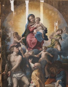 Teaserbild zur Veranstaltung Kunstgespräch: Die Restaurierung der &quot;Madonna des heiligen Sebastian&quot; von Antonio Correggio – Abschluss der Restaurierungsarbeiten 