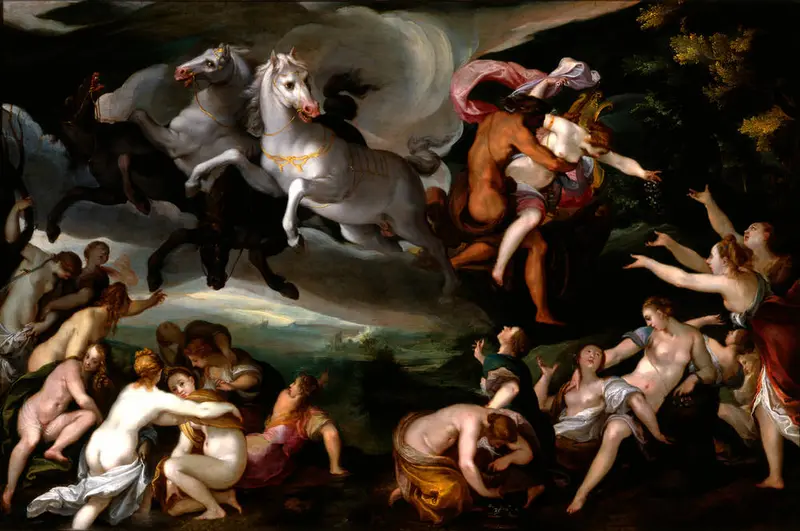 Auf dem Himmel reiten Pferde, ein Mann klaut eine Frau, ihre Freundinnen sind in Hektik 