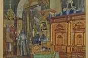 Innenansicht des alten Kunstgewerbemuseums am Antonsplatz, Luise Heynemann-Golßen, Dresden, 1882