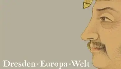 Plakat für eine Ausstellung über indische Malerei im Dresdner Kupferstich-Kabinett.