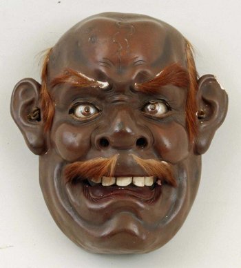No-Maske (sog. Hyperrealistischer Typ), Japan, spätes 19./frühes 20. Jahrhundert