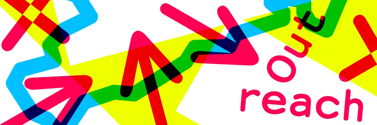 Ein Poster mit der Inschrift "out reach"