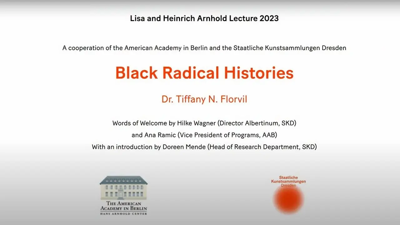 Lisa and Heinrich Arnhold Lecture 2023 | Tiffany N. Florvil | Dresden, 26.4.2023