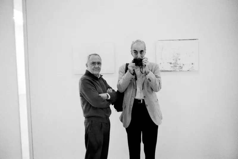Benjamin Katz: Gerhard Richter und Benjamin Katz im Kölner Atelier 2007 