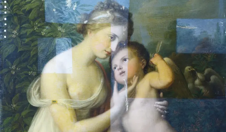 Ferdinand Hartmann, Nymphe mit Amor (Detail), 1819