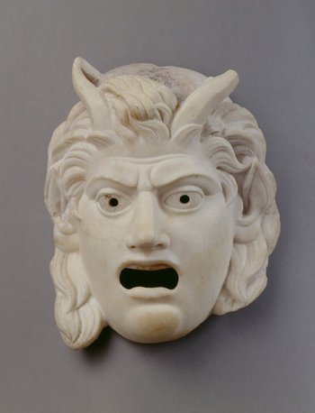 Nachbildung einer Theatermaske (Satyrmaske), 1. Jh. n. Chr.