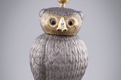 Willkomm in Gestalt einer Eule für Schloss Kalckreuth, wohl süddeutsch, um 1540 Eule aus gold und silber