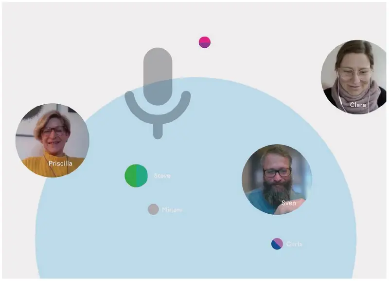 Ein Screenshot eines Videoanruffs