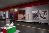 Ausstellungsansicht "Kunstkammer Gegenwart III" Ausstellungsraum mit Gemälden an der Wand