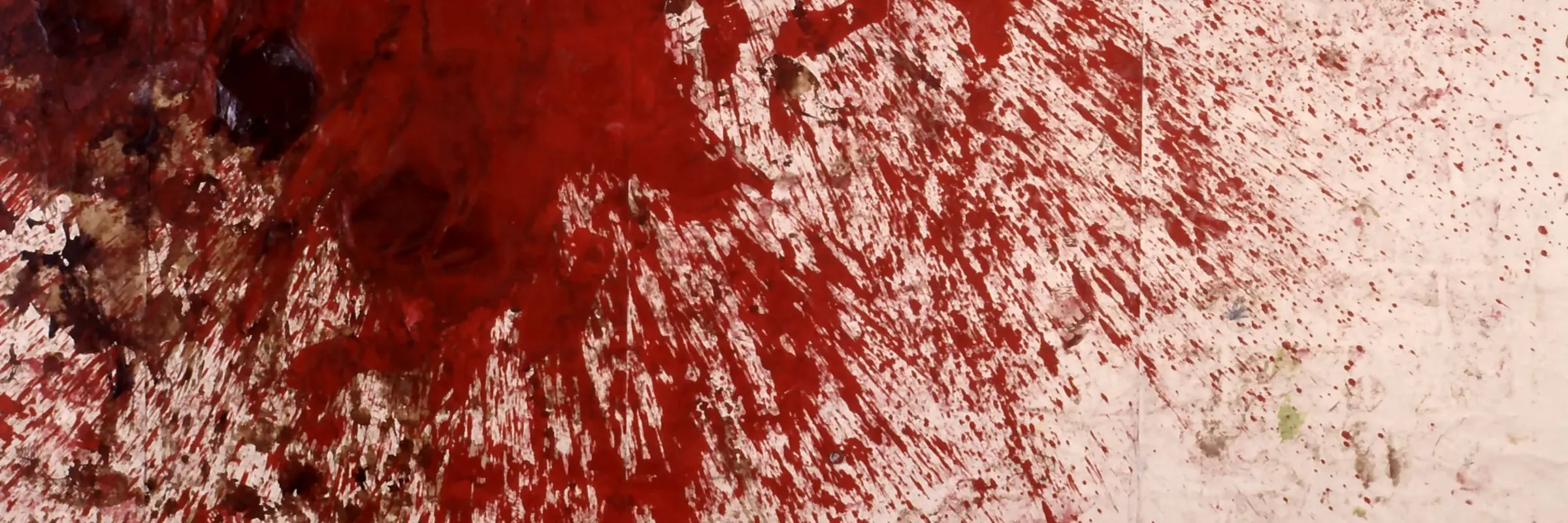 Hermann Nitsch, Aktionsrelikt (Aktionsmalerei) der 80. Aktion Prinzendorf 1984 (Großes 3 Tage-Spiel), 1984