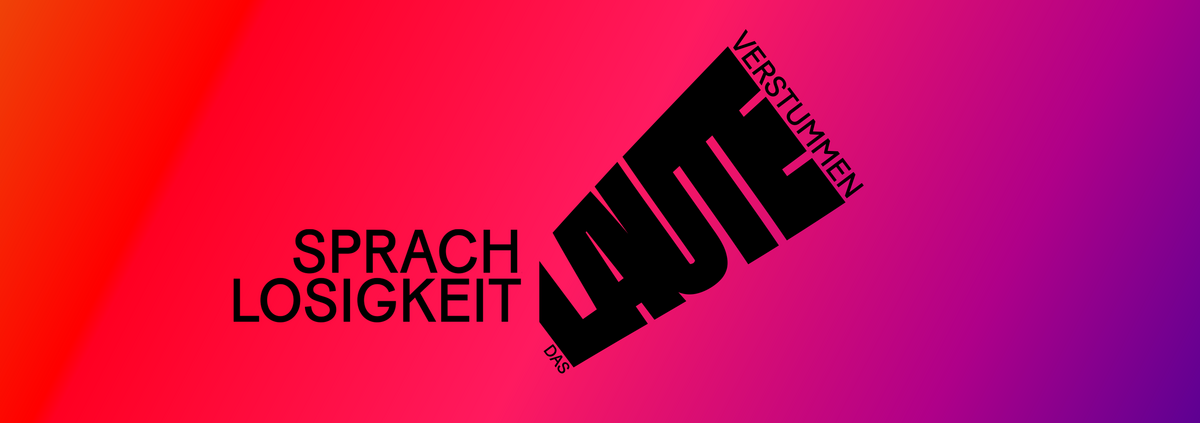 Logo mit der Aufschrift "Sprachlosigkeit: Laute verstummen"