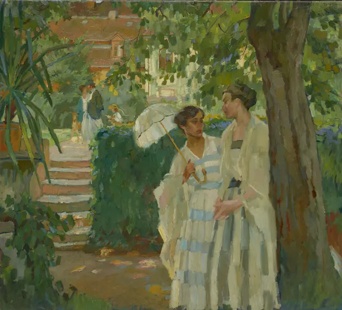 Ferdinand Dorsch, Begegnung im Park, 1922, Albertinum, Gal.-Nr. 2906 Ferdinand Dorsch, Begegnung im Park, 1922, Albertinum, Gal.-Nr. 2906