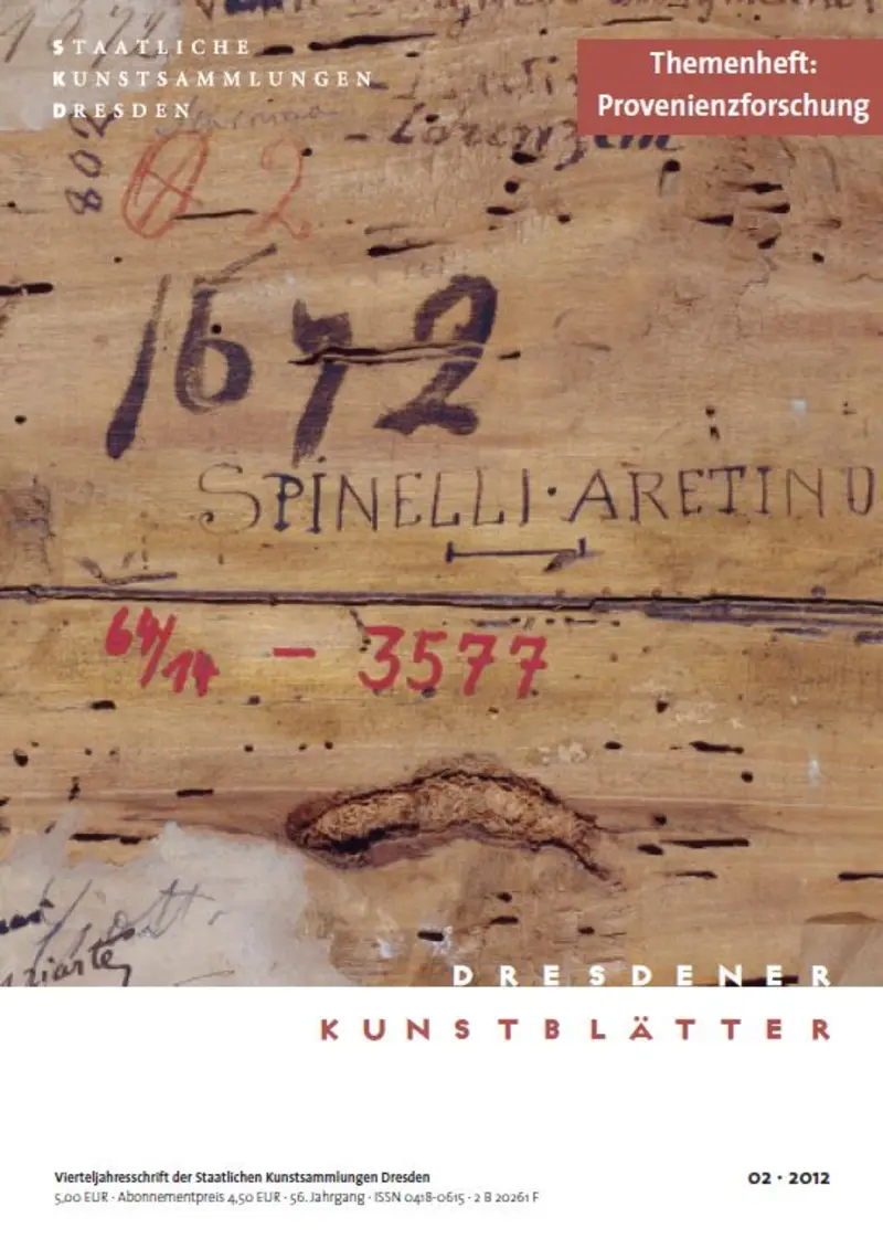 Cover einer Zeitschrift mit der Rückseite eines historischen Gemäldes