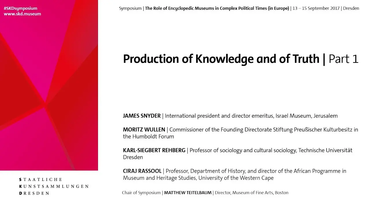 Production of Knowledge and of Truth | Part 1 | 14.09.