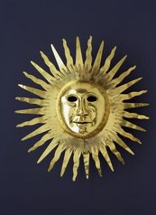 Sonnenmaske mit den Gesichtszügen Augusts II., des Starken Maske in Form einer Sonne