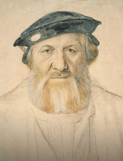 Portrait eines Mannes mit Hut und Vollbart