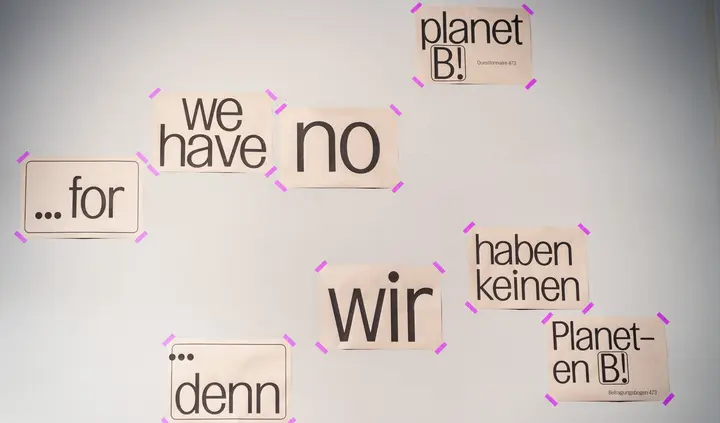 Ausstellungsansicht "Die Erfindung der Zukunft", Bereich "Umwelt"