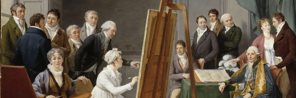 Gemälde mit einer Atelierszene