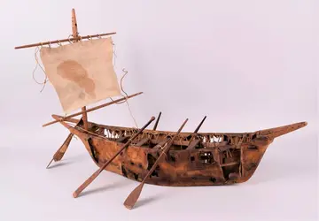 Modell eines Umiak