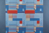 Entwurfszeichnung für Textilien, Irmgard Harras, Deutsche Werkstätten Textilgesellschaft – Dewetex, 1930er Jahre
