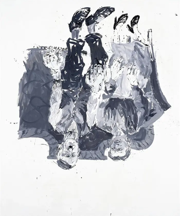 auf dem Kopf stehendes Porträt der Eltern Georg Baselitz'