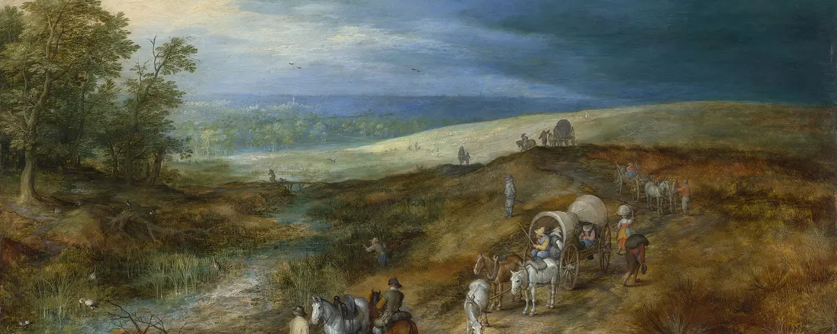 Jan Brueghel d. Ä., Landschaft mit dem Rohrdommeljäger, 1605
